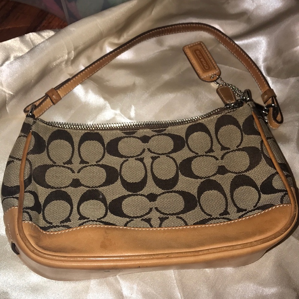 Brown Coach mini bag